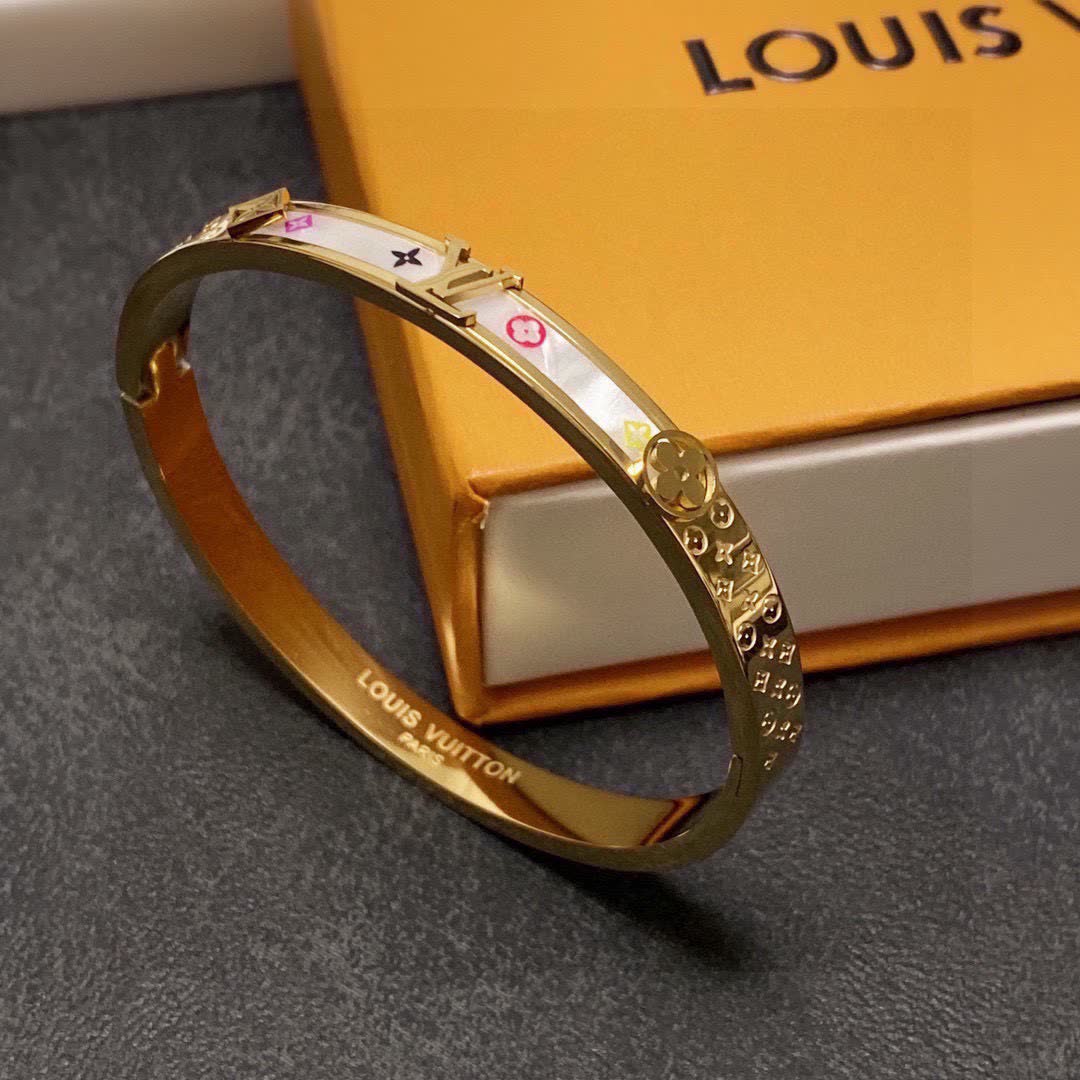 Louis Vuitton Monogram Enamel Bangle Bracelet